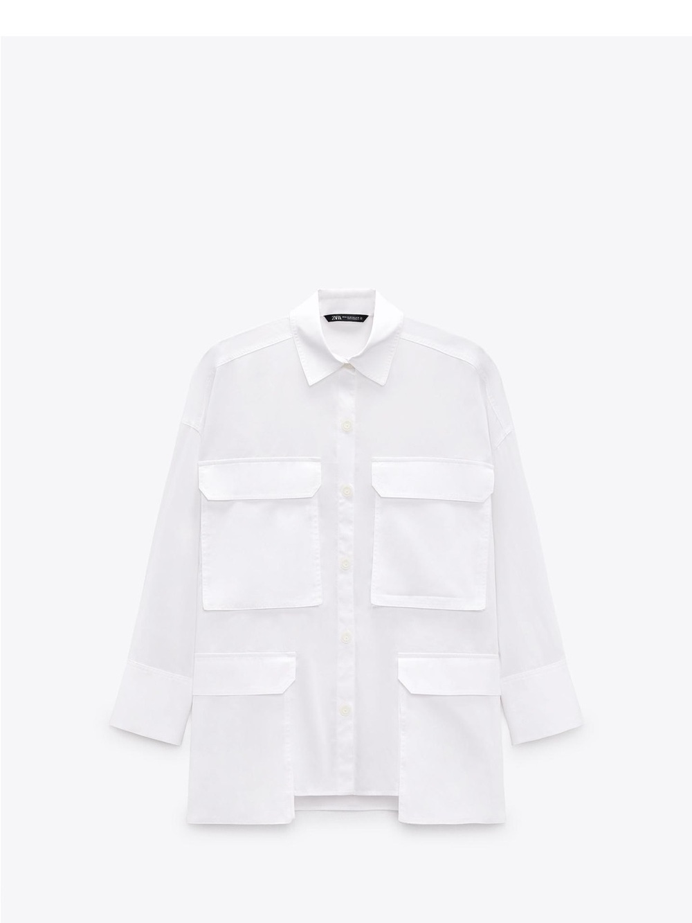 Women’s White Utility Pocket Shirt